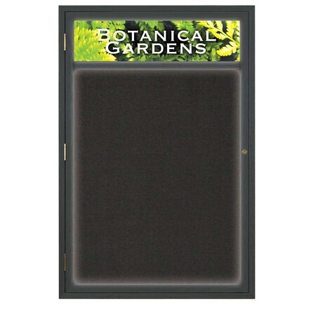 United Visual Products Open Faced Traditional Rounded Corkboard UV640ARC-BLACK-CINNABA